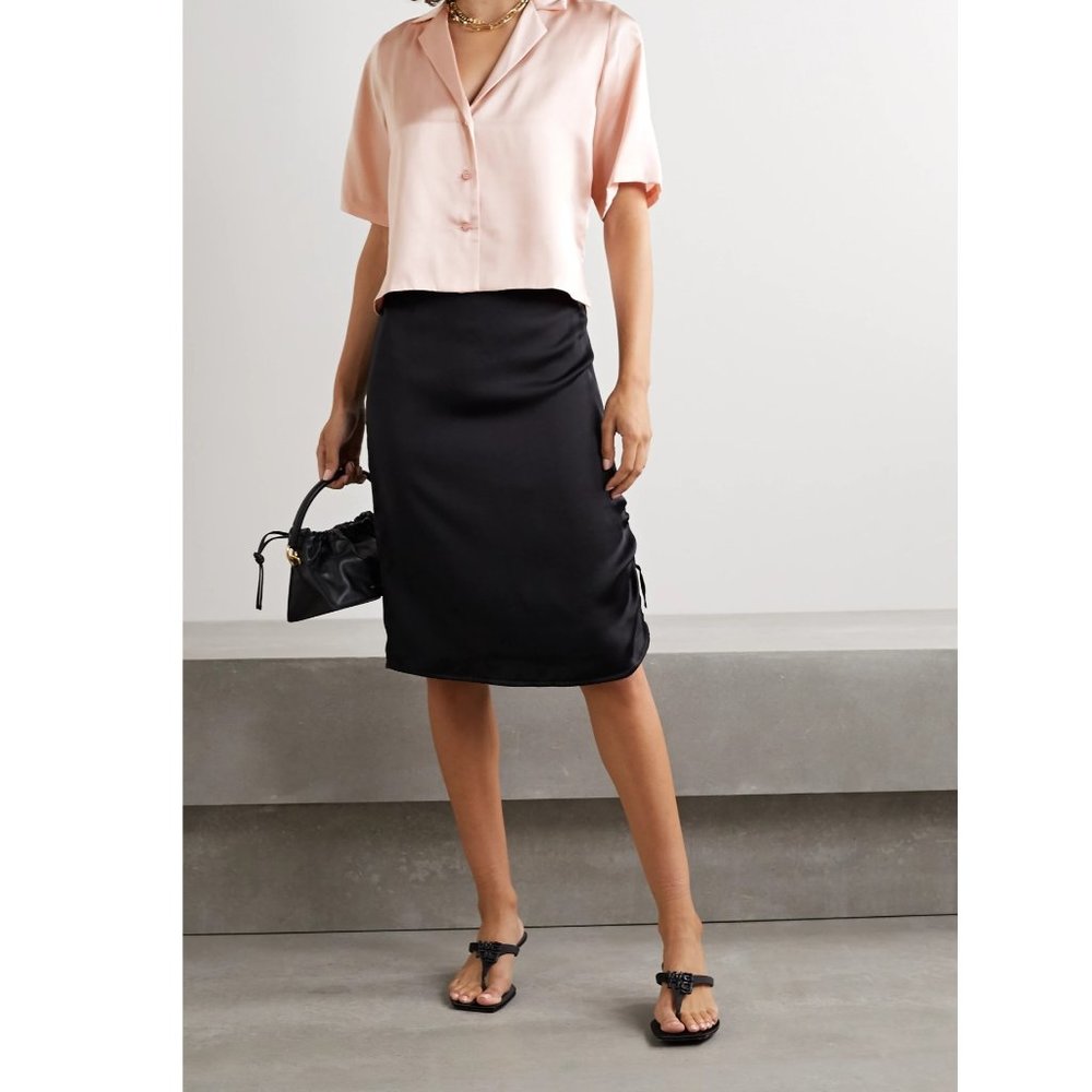 NWT Orseund Iris Le Funk Cropped Silk Shir…